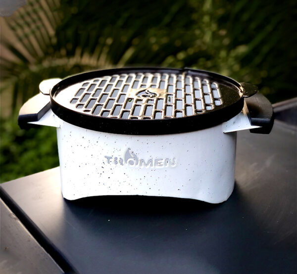 TROMEN BRASERO DE MESA ENLOZADO